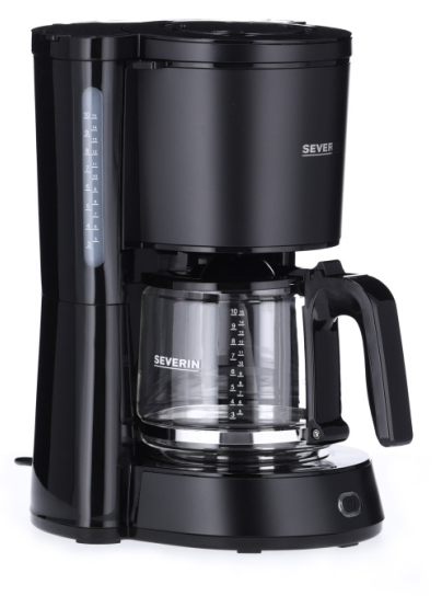 Kaffeemaschine Severin KA9554 Glaskanne Edelstahl/ schwarz-matt