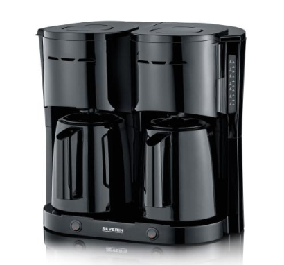 Duo-Filterkaffeemaschine mit 2 Thermoskannen KA9315 Severin schwarz