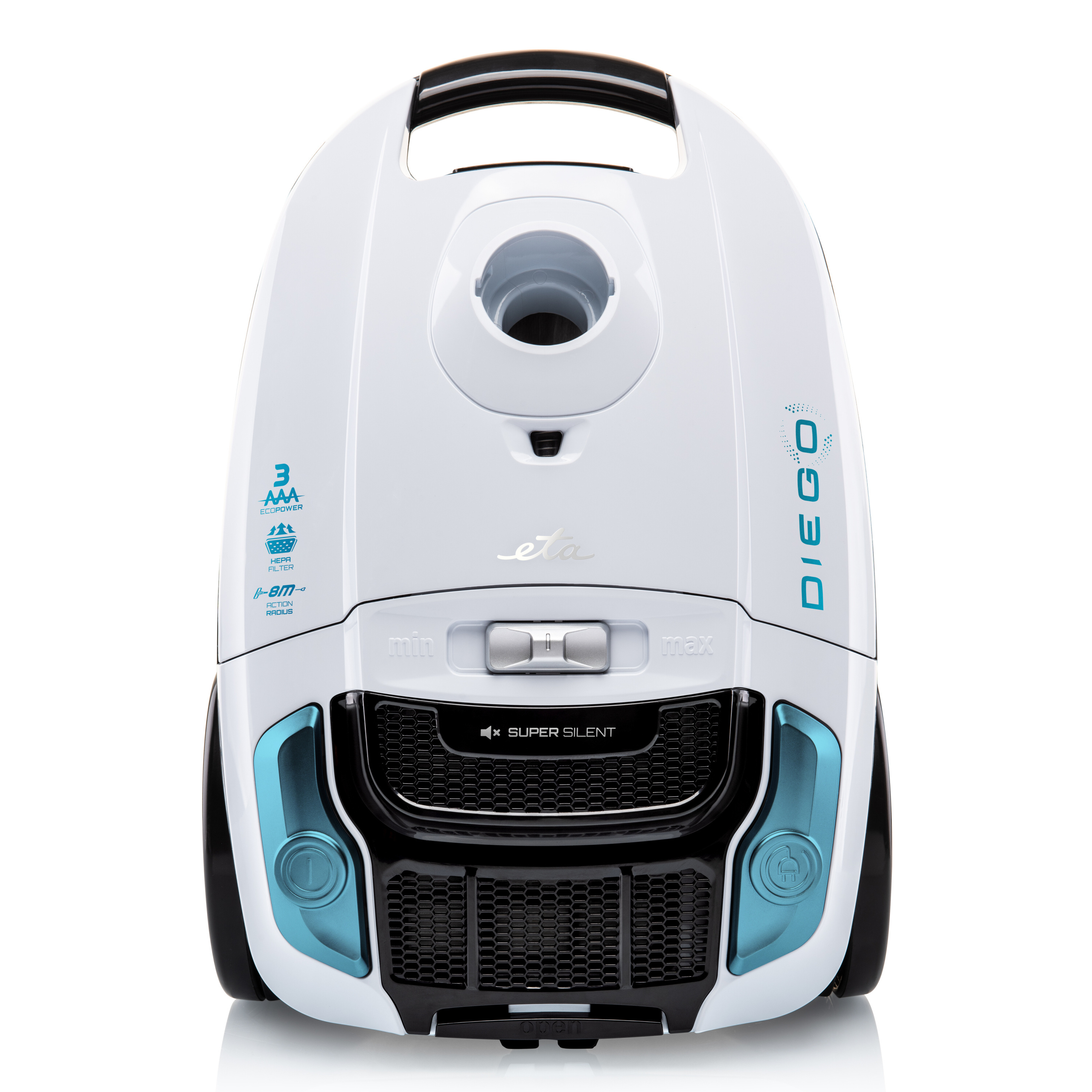 Bodenstaubsauger Diego, 800W weiß/blau ETA/ Omega