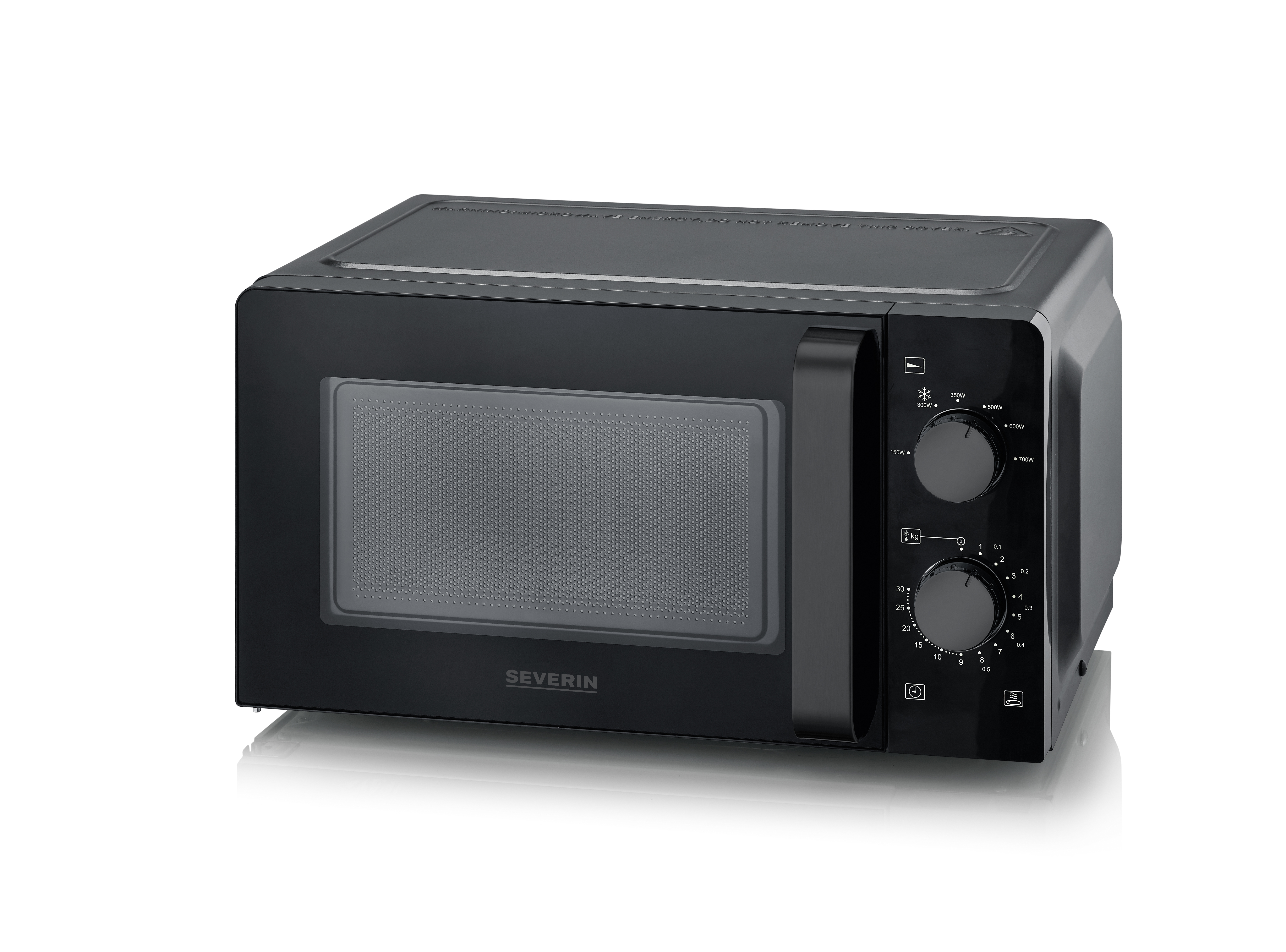 Mikrowelle Severin MW9587 Glasboden 800W schwarz 20Liter