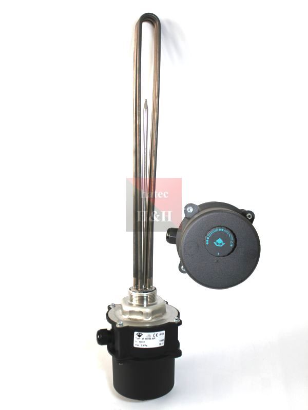 Einschraubheizkörper 6,0 kW mit Regler 400V,  1 1/2"