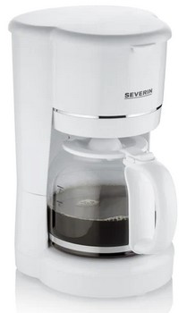 Kaffeemaschine KA4323 Severin weiß mit Silberstreifen 10Tassen 900W