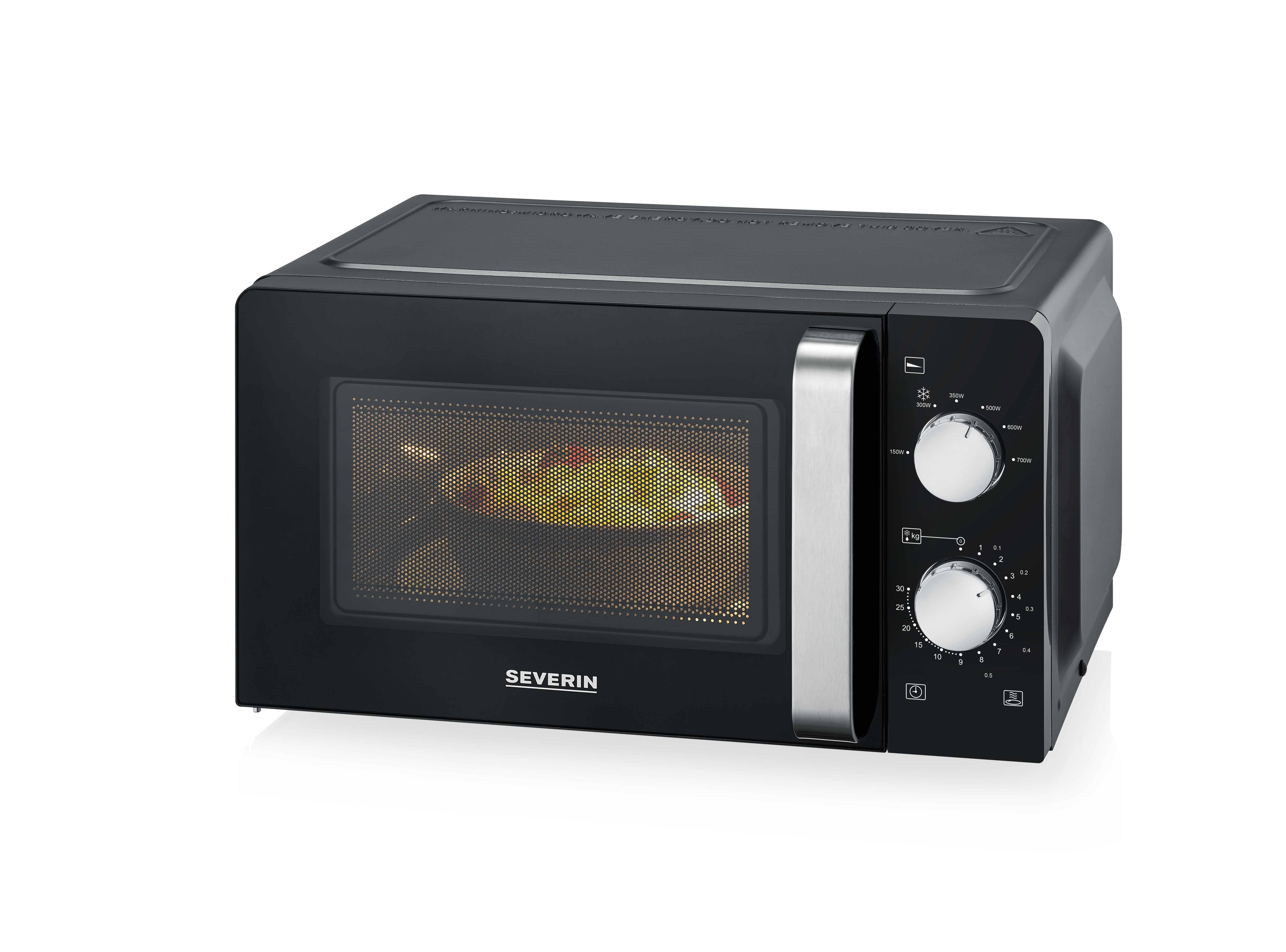 Mikrowelle MW7886 Severin ohne Grill schwarz 17 Liter 700W