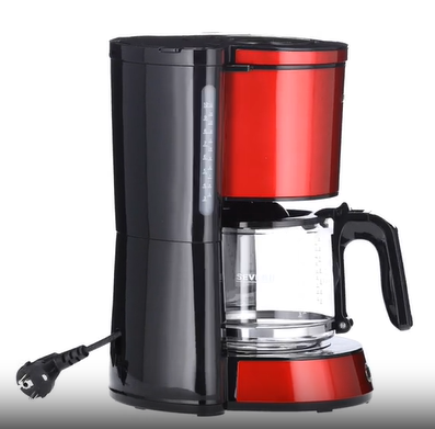 Kaffeemaschine Severin KA4817 Glaskanne schwarz/rot metallic