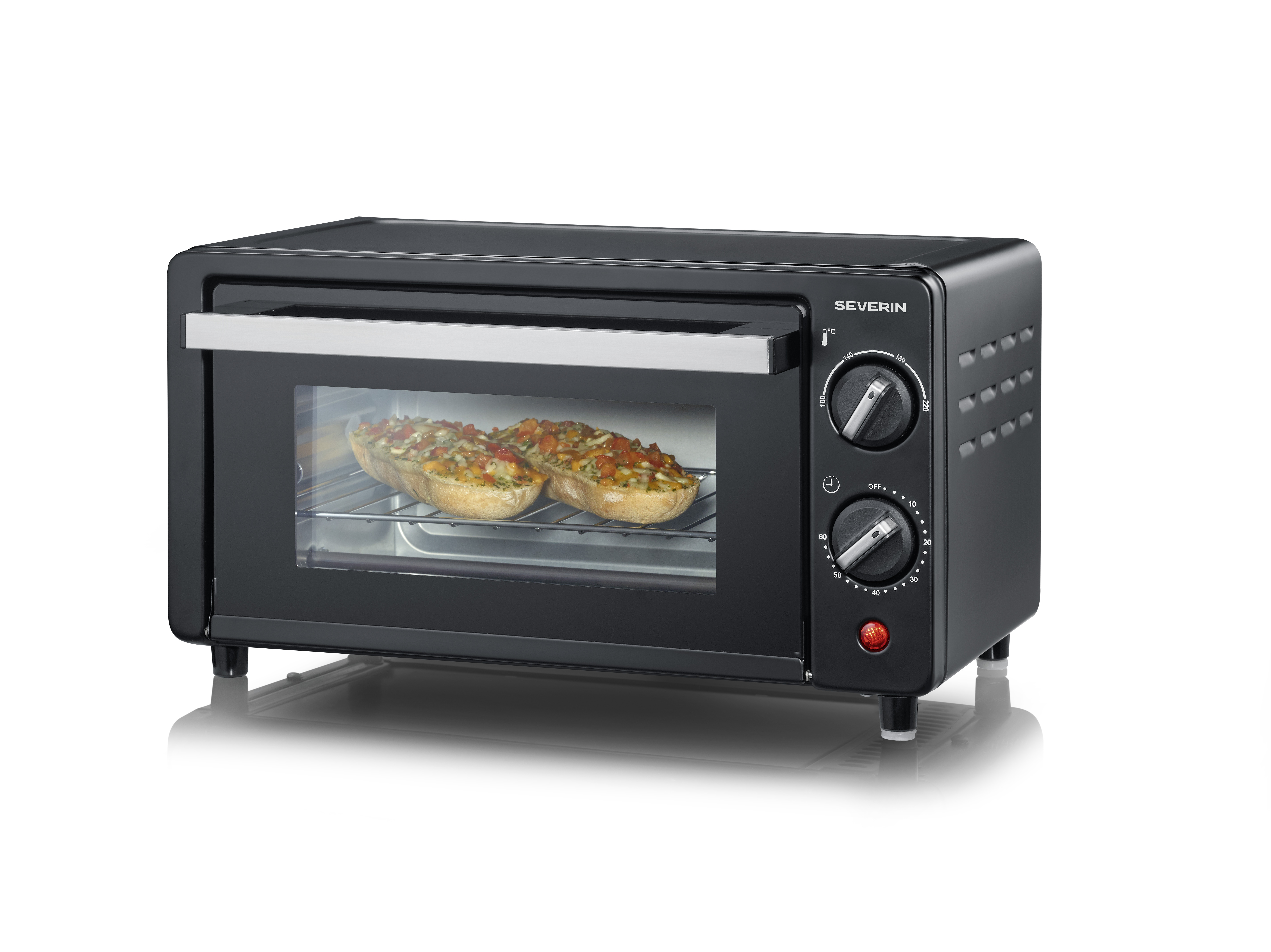 Toastofen TO2062, 9L schwarz-silber, Severin