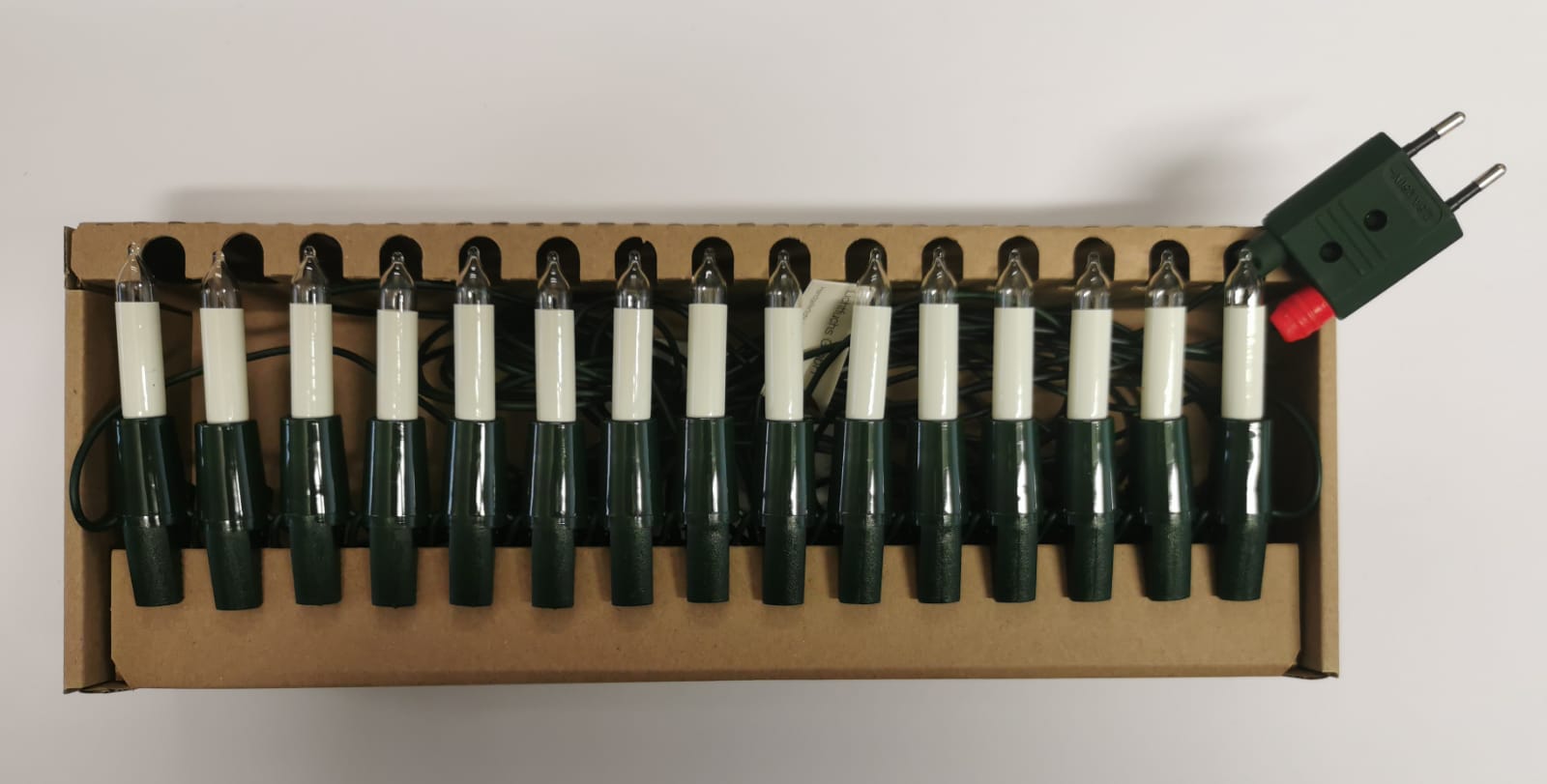 Innenlichterkette 15 Minischaftkerzen 96714, 60cm Kerzenabstand