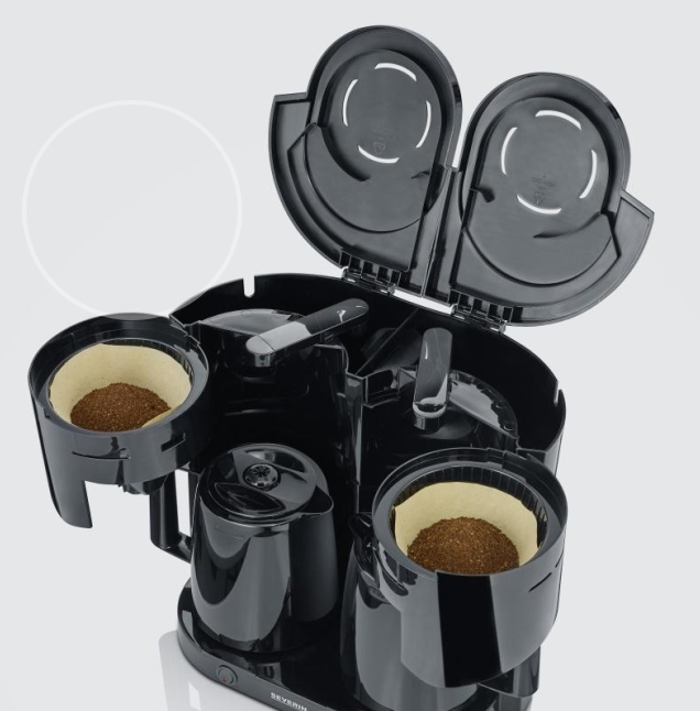 Duo-Filterkaffeemaschine mit 2 Thermoskannen KA9315 Severin schwarz