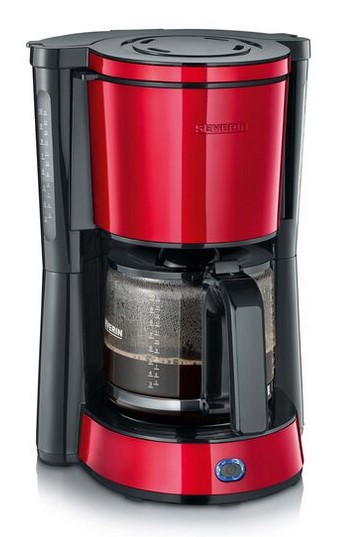 Kaffeemaschine Severin KA4817 Glaskanne schwarz/rot metallic